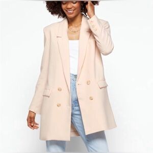 BB DAKOTA X STEVE MADDEN, Dressed To Thrill Blazer. Size M Off-White/Pale Pink
